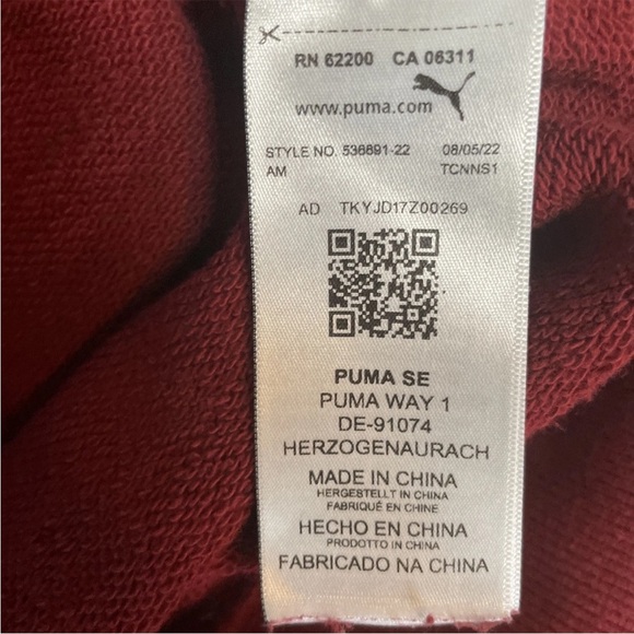 Puma x Vogue Oversized Hoodie Intense Red Women's Size Small Streetwear - Picture 4 of 6